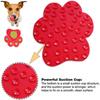 Dog Licking Mat for Anxiety Peanut Butter Slow Feeder Bowls Licking Pad with Strong Suction to Wall for Pet Bathing,Grooming,and Dog Training (Red)
