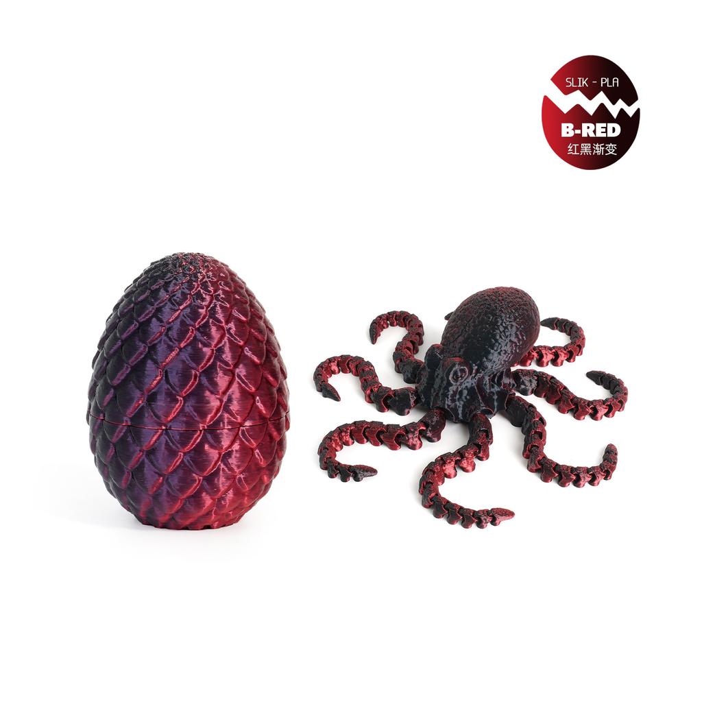3D Printed Octopus with Eggs Figurine with Flexible Joints for Home Accessories Decor Mysterious Realistic Octopus Figurine Toy