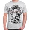 Buddha Groß Mann Grafik T-Shirts Buddhismus Meditation Yoga T-Shirt Frau Mann Unisex Erwachsener Baumwolle Kurzarm Retro Kleidung Mann
