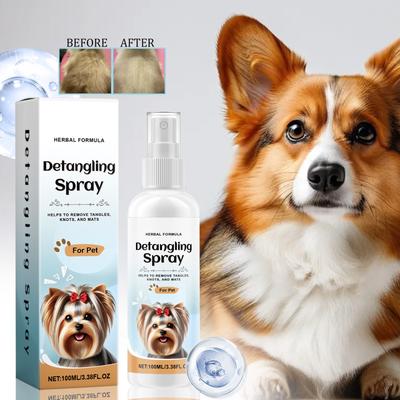 Dog Knot Removal Spray, Dog & Cat Hair Removal Spray, Dog Conditioner Remove And Smooth Hair,100ML