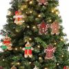 Gingerbread Man Ornaments 12 Pieces Holiday Decoration Christmas Tree Hangable Ornaments Home Party Christmas Decoration