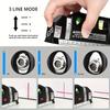 3-in-1 Green Beam Laser Level for DIY Home Renovation - Automatic Cross Line Horizontal Vertical with 8 Feet Tape Measure