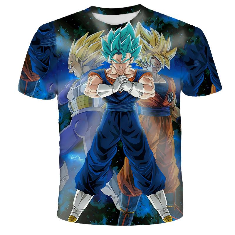 2026 Summer Hot Sale T-Shirt Hot Sale Outdoor Training T-Shirt Cartoon Anime Dragon Ball Wukong Super Saiyan Image Boy Girl Top