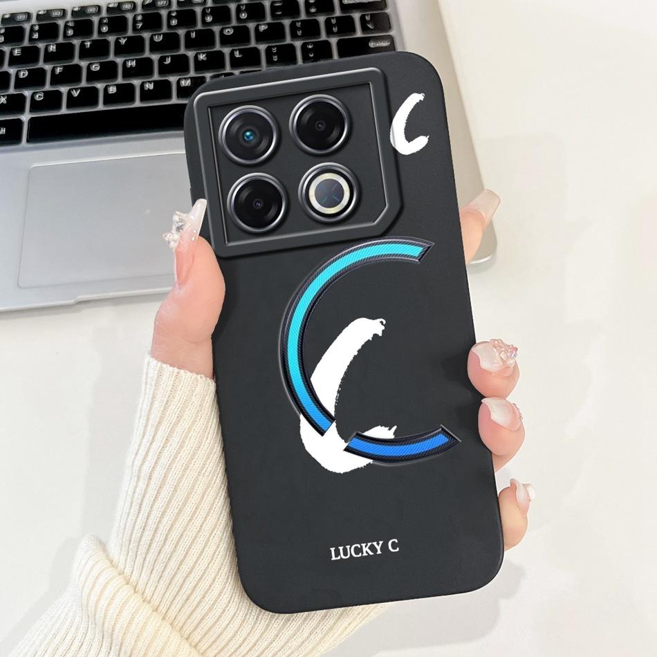 For Infinix GT 20 Pro X6871 Lucky Initial Letter Phone Case For Infinix GT20 Pro 5G Soft Silicone Shockproof Cases