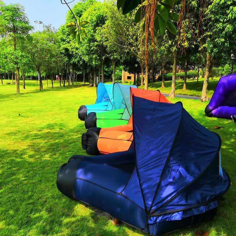 SEE KEAN Outdoor Inflatable Lounger with Sunshade Canopy