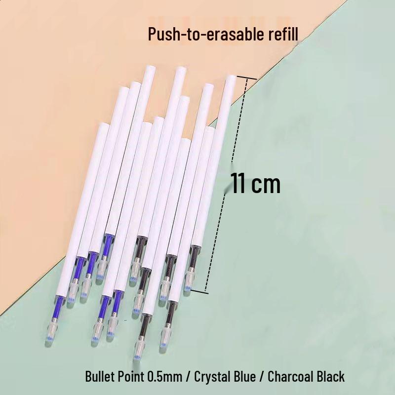 Erasable Clickable Pen Refill Bullet Tip - Perfect for Primary School Students Bullet Tip 0.5mm