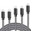 Gold Wire Nylon Braided Fast Charging Cable for iPhone 12/13 - Multiple Colors Available