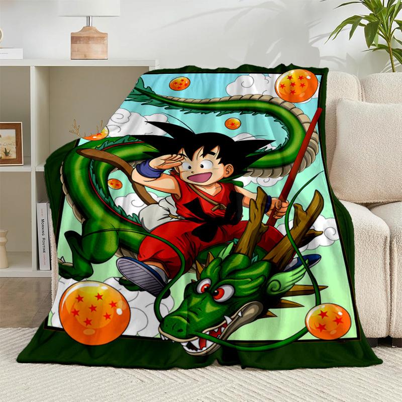 1PC Goku Anime Flannel Blanket Gift, Suitable for Both Men And Women, Soft Ideal for Beds And Sofa, Birthday Or Christmas Gift