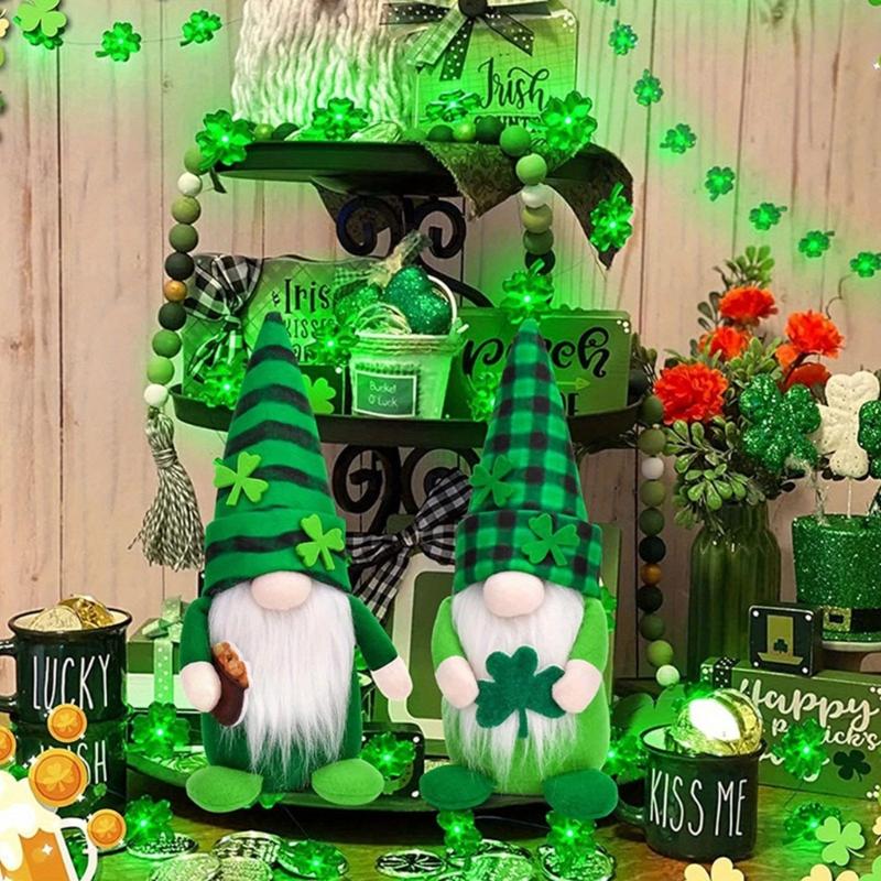 Patrick's Day Green Gnome Scandinavian Tomte Gnome Shamrock Decorations