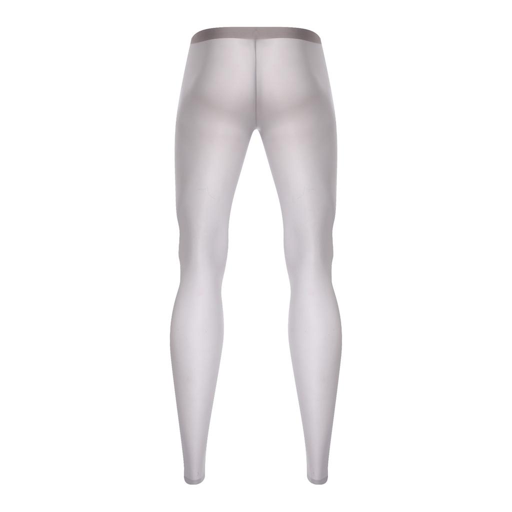 Męskie jedwabiste legginsy do jogi z lodowym efektem Elastyczny pas Ultra cienkie z wyprofilowaną kieszonką Prześwitujące rozciągliwe spodnie