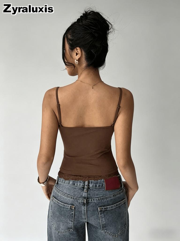 New Slim Fit Sexy Girl Lace Trim Solid Color Women's Short Tube Top