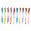 10pcs 4 Colors Retractable Ballpoint Pen Simple Ballpoint Pen Multicoloured Pen School Office Supplies for Student