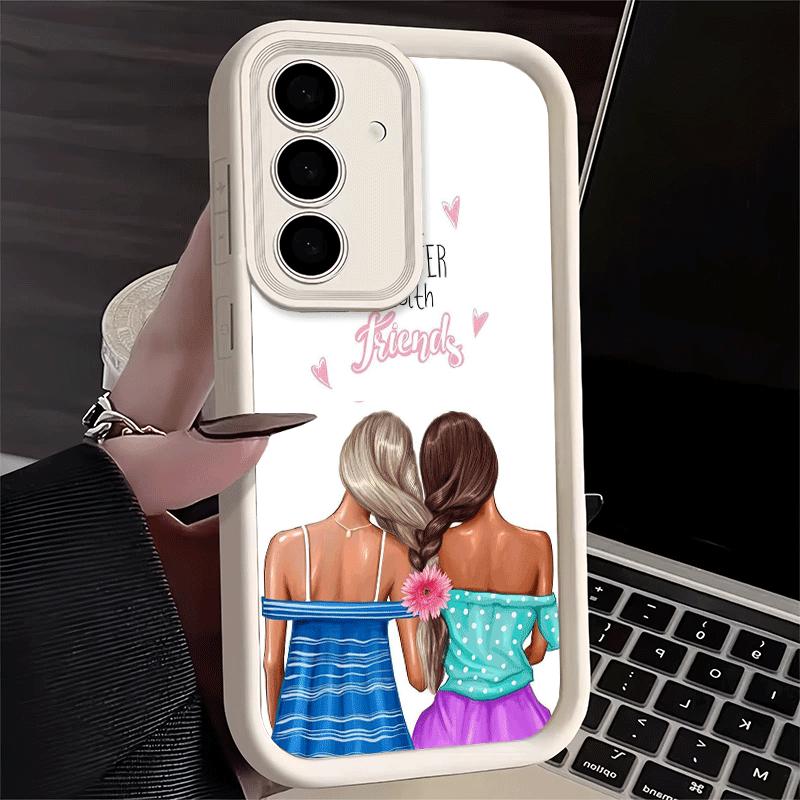 Phone Case for Samsung Galaxy S26 S25 Ultra S24 FE Best Friends Forever Girls Shell S23 Plus S22 + S21 S20 5G Soft Silicone Fund