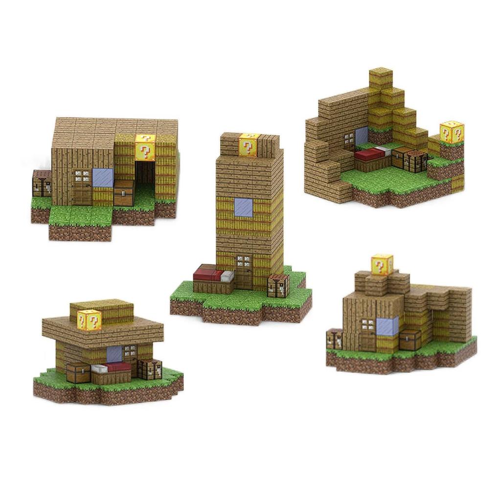 Vexolite 100-Piece Ranch-Style Magnetic Building Blocks, Minecraft-Style Magnetic Building Blocks, 3D Puzzle, Educational Toy for Elementary School