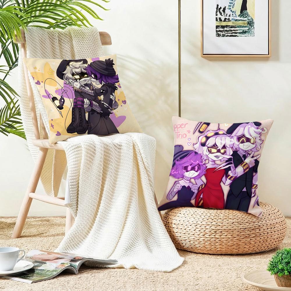 Futuristic MMurder DronesS Cushion Cover Breathable and Skinfriendly Linen Pillowcase Square Removable and Washable Cushion