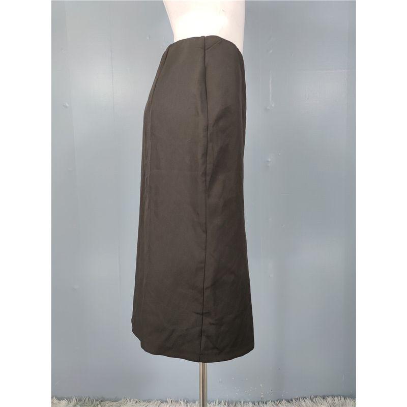 Export Single European and American Style Work Clothing Office High Waist Black Sheath Skirt Niche Style Slit Design Hepburn Skirt for Women