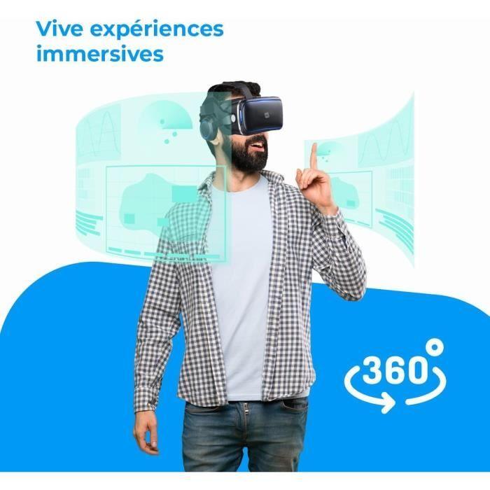 Casque réalité virtuelle - nk - compatible iphone/android - audio intégré - 360 degrés - noir