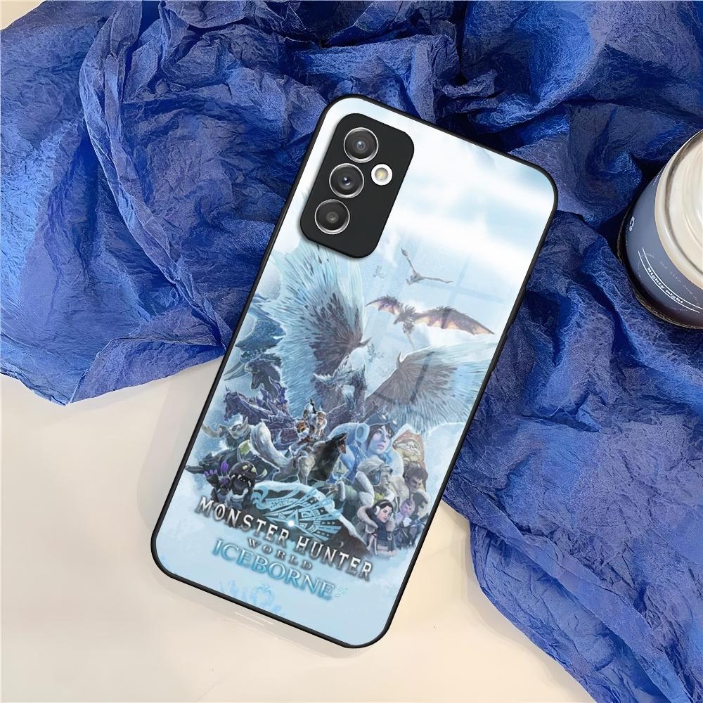 Custodia per Telefono Gioco Monster Hunter World per Samsung S25 S24 S30 S21 S23 S20 S22 Fe S10 E S9 Note 20 Pro Ultra Plus Cover in Vetro