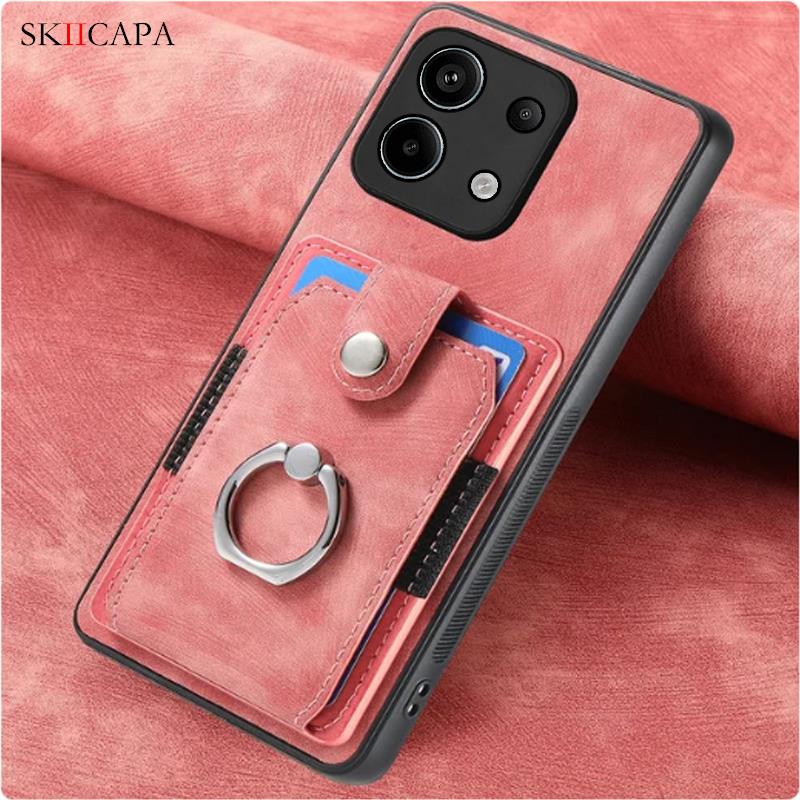 Wallet Cards Slot Holder Leather Cover for Oneplus 12 11 10T ACE Pro Nord CE 3 Lite 2 N300 N30 N20 SE Ring Stand Magnetic Case