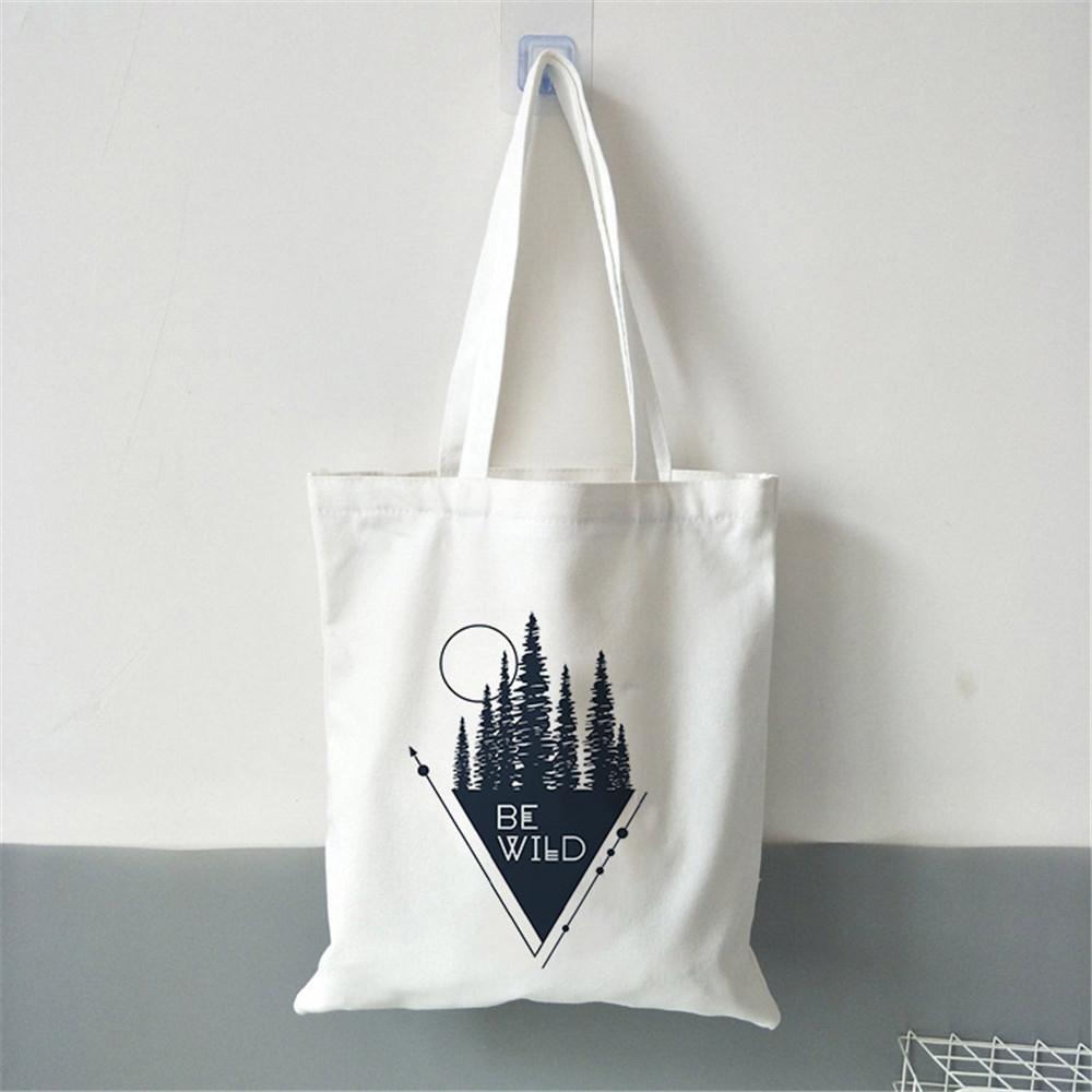 

Модные женские сумки-шопперы, холщовая сумка с принтом «Темный лес», сумка-мессенджер, экологичные большие плечевые сумки, женская эстетичная пляжная сумка 24*26cm