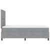 Box Spring Bed with Headboard Light Grey 120 x 200 cm Fabric