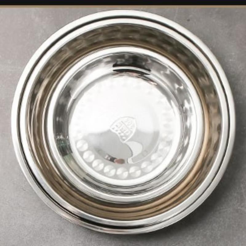 

304 Stainless Steel Round Divided Dumpling Plates Set