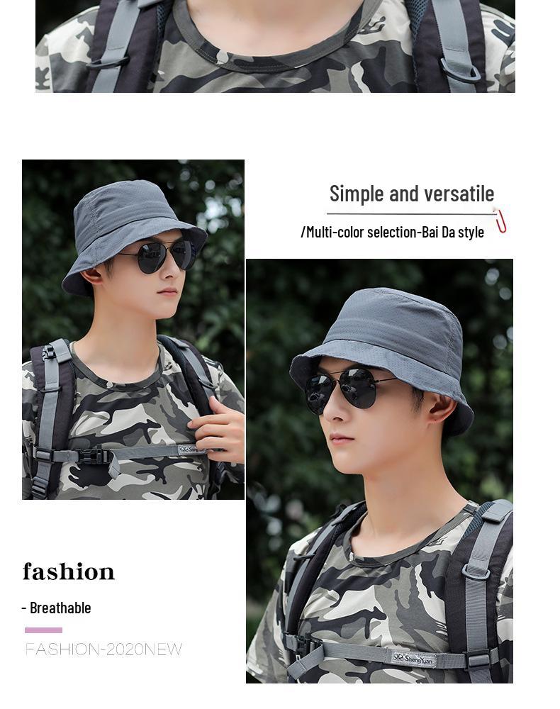 Men's Quick-Dry Outdoor Mesh Sun Hat - Minimalist, Breathable, Climbing & Casual Fisherman Style