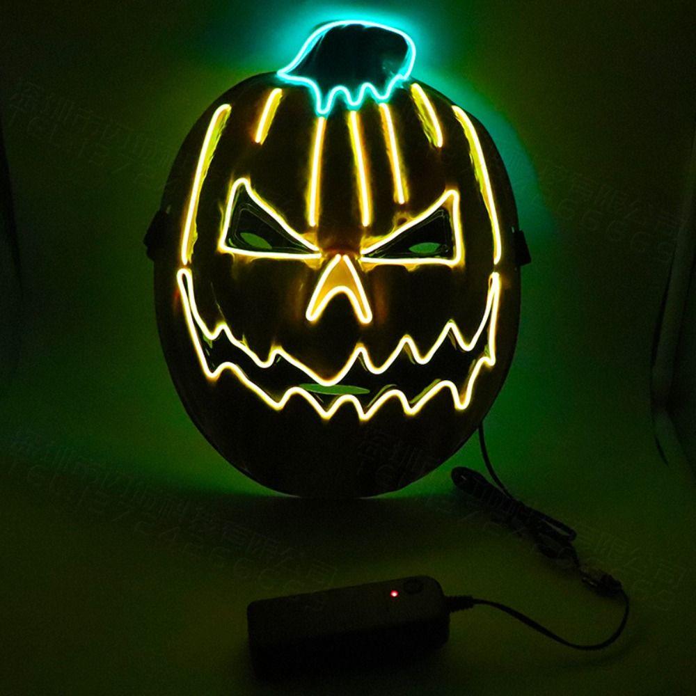 Realistic LED Pumpkin Mask Creativity Light Up Mask Full Face Mask Costume Party Supplies