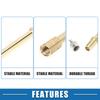 A ABSOPRO Tire Valve Stem Air Inflation Adapter Durable 180mm Long Tire Valve Extension Copper Silver Tone