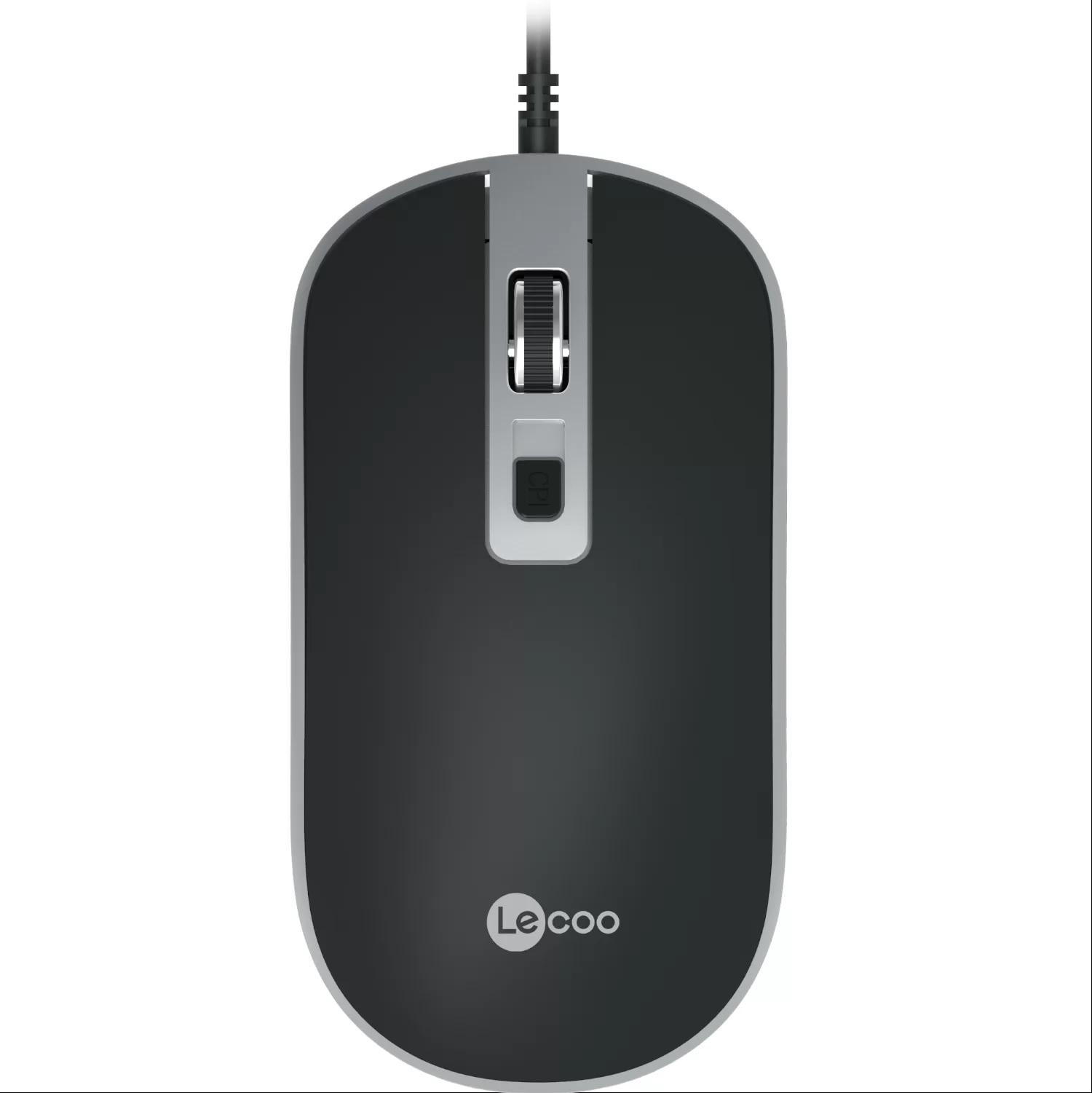 

LECOO MS104 For Notebook Desktop PC USB Wired Mouse 4 Buttons 1600 DPI Plug and Play Ergonomic Mice As Shown A