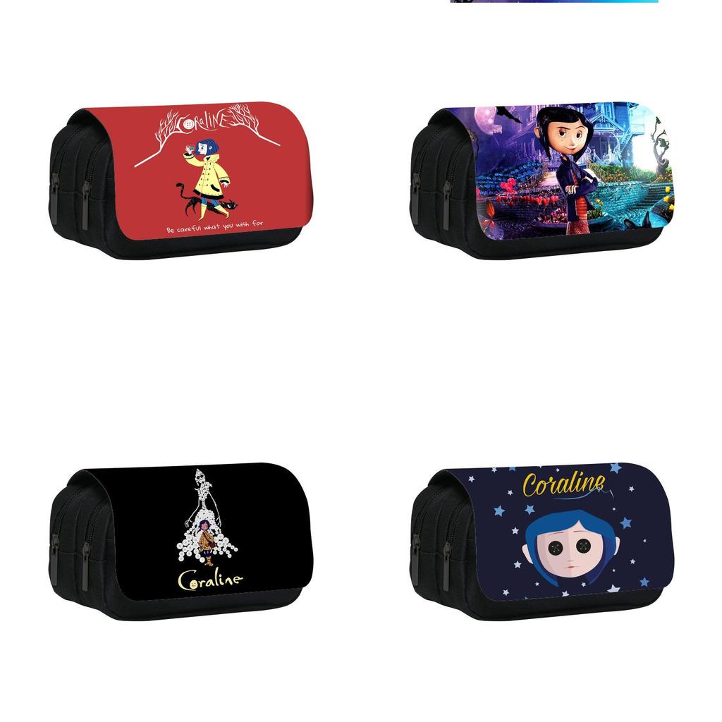 Coraline Pennfodral Dubbelskikt Förvaring Med Polyestermaterial För Barn Och Studenter