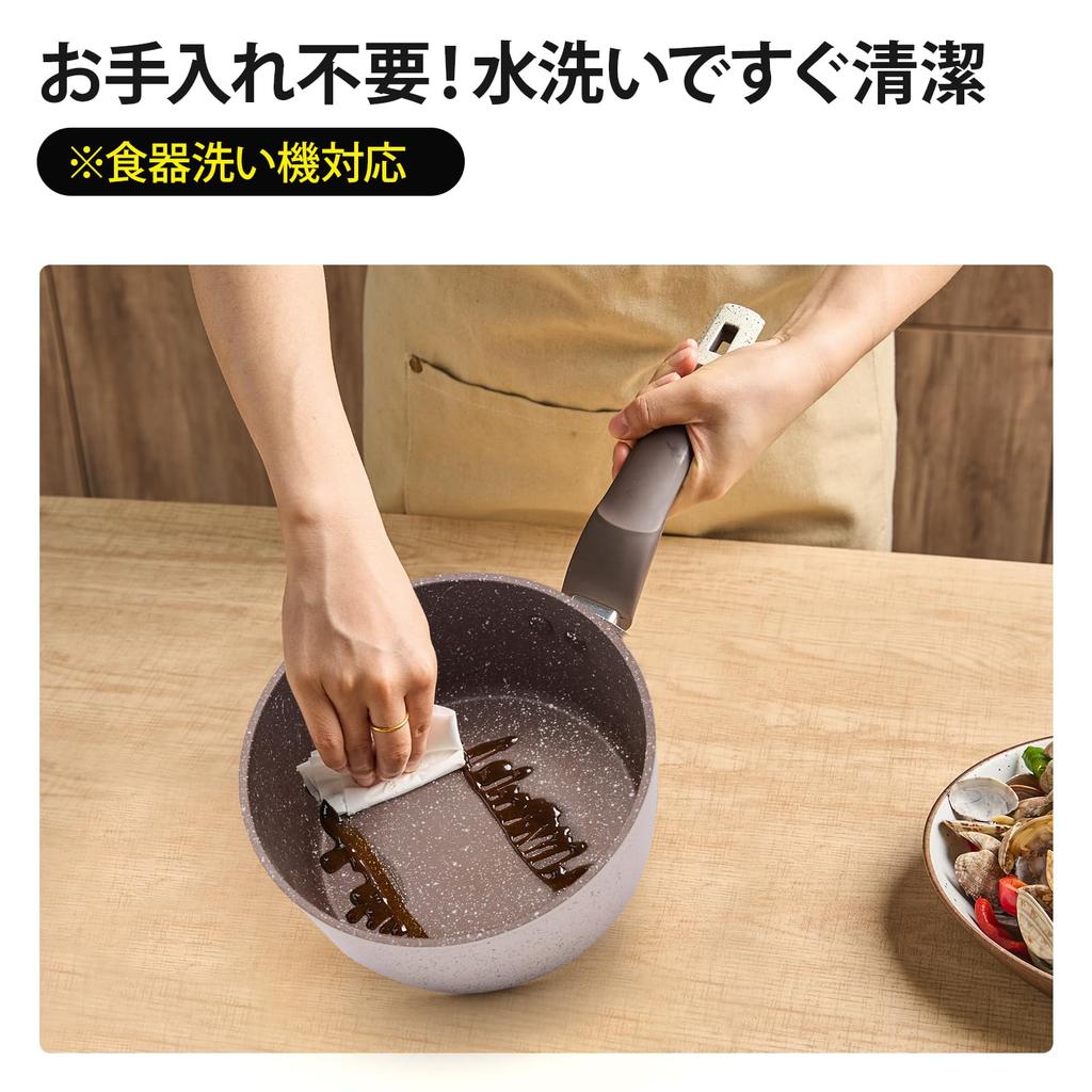 WANGYUANJI 16cm Milk Miso Soup Saucepan with Induction and Gas Milk Sauce Stock Easy to Perfect for Single Home Use Saucepan, Pot, Pot, Lid,