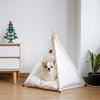 With Thick Cushion Cat Teepee Tent Washable Pet Tent Kennel Pet Bed Dog Tent Bed  Indoor Use