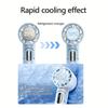 Portable Handheld Fan with Ice Sensation Cooling Technology, 4000mAh Rechargeable Battery, Foldable & Neck Hanging Design, Brushless Motor Mini Fan