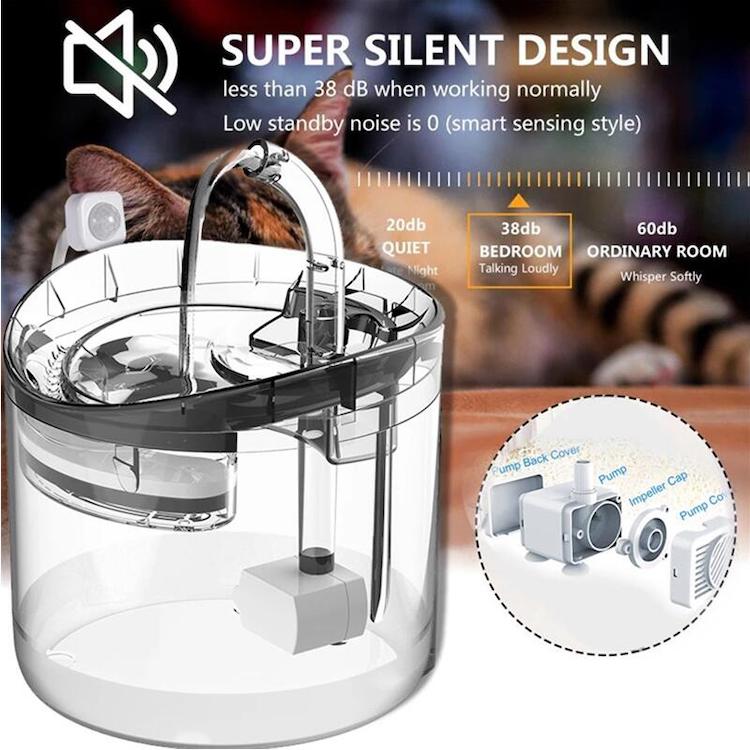 ZYH Automatic Pet Water Dispenser Smart Pet Cat Drinking Fountain