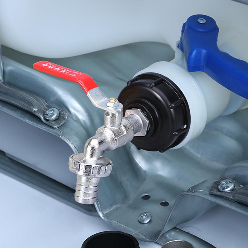 Heavy Duty Brass Ibc Tote Ball Valve Adapter With Leak Proof Gaskets Perfect For Garden Watering Rain Liquid Transfer