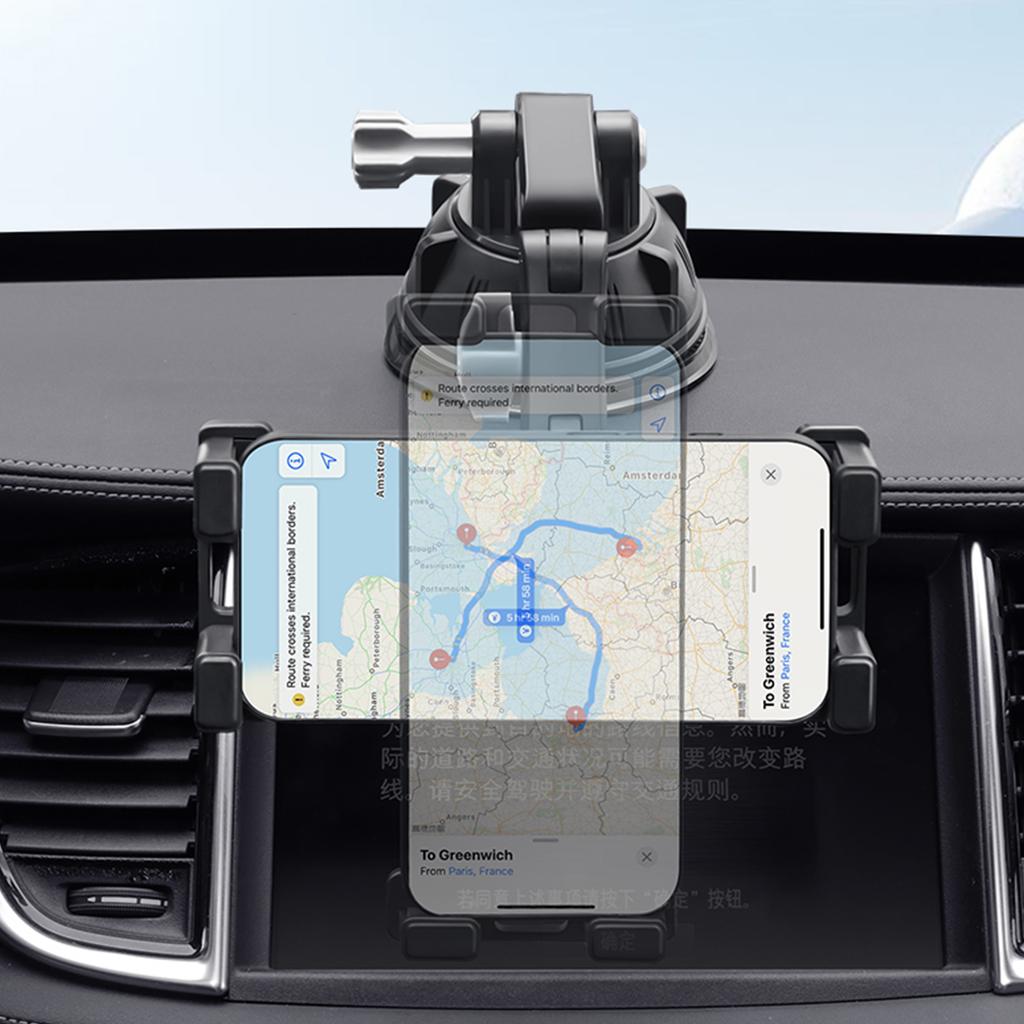 Car Suction Cup Tablet Holder with Adjustable Arm and 360 Rotation Phone Holder for Heavy Duty Truck Vehicle RV Car Accessories