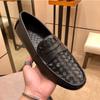 European Station Business Cowhide Weaving Casual Bean Shoes Men's Genuine Leather Laziness One Step Stepping Set Driving Shoes Trendy Shoes
