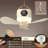 Portable Rechargeable USB Fan with Remote Control for Dorm, Bed, Outdoor, and Camping Use