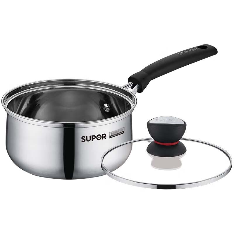 Supor Small Red Circle 16cm 304 Stainless Steel Milk Pot