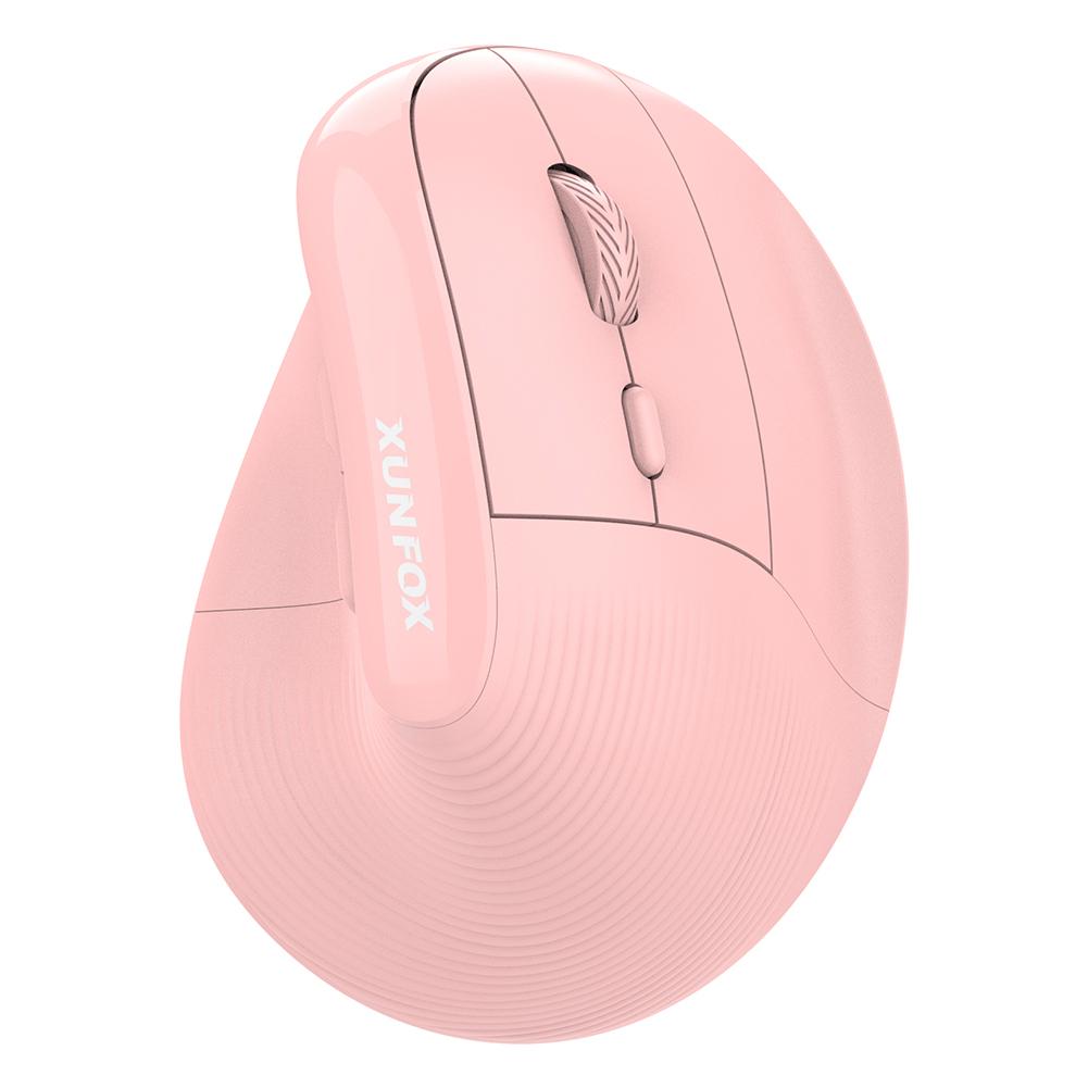 

Ergonomic Mouse 4000 DPI 2.4G BT Wireless Vertical Mouse 5 Adjustable DPI Levels 6 Buttons Optical Mouse for Laptop PC рожевий