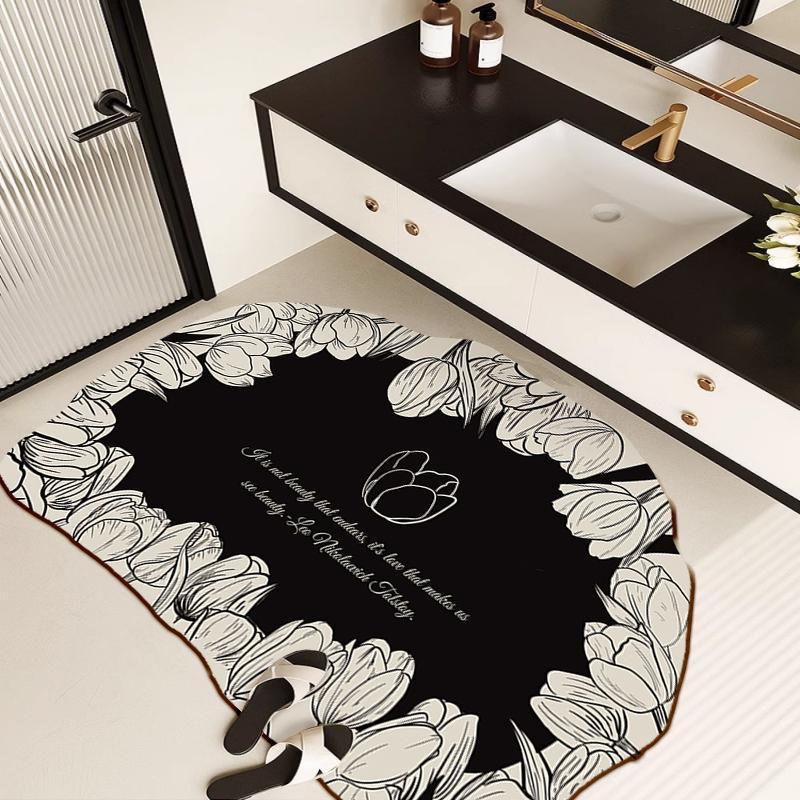 

Впитывающий коврик из диатомовой грязи, бытовой коврик для пола у двери в ванную комнату, нескользящий коврик для ванной комнаты, мягкий диатомитовый коврик для ног для ванной комнаты, быстросохнущий 40X60cm 15.7X23.6in