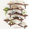 Country-Style Solid Wood Corner Floating Wall Shelf & Organizer