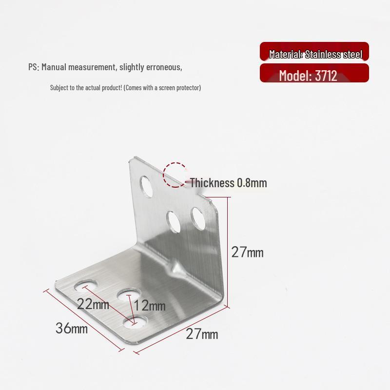 Edelstahl L-förmiger Winkel 90° für Regalstütze