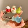 New Lovely Mini Kawaii Cartoon Pink Cake Series Resin Hairpin Accessories