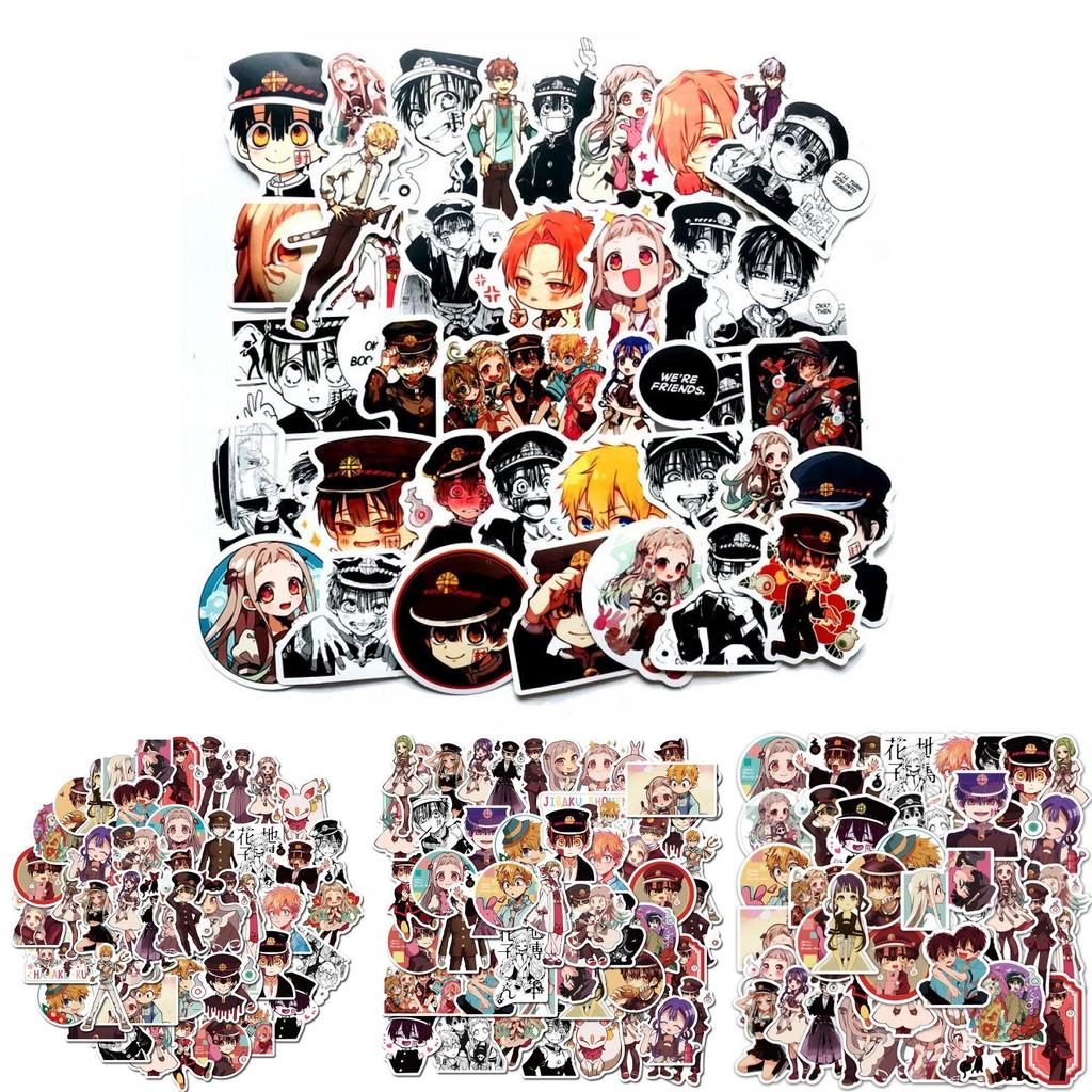 Vibrant And Waterproof 50pcs Toilet-bound Hanako-kun Stickers For Diy Graffiti Fun
