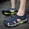 2026 Leder Herren Sandalen Outdoor Rutschfest Wasserdicht Wanderschuhe Leicht Bequem Anglerschuhe Sport Strand Sandalen