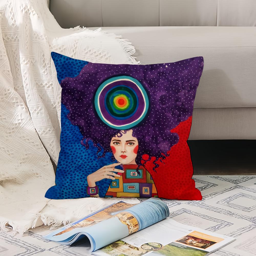 

H-hulya O-ozdemir art Pillow Case Office Cushions Suitable For Sofa Car Decorative Cushion Cover 16x16Inch