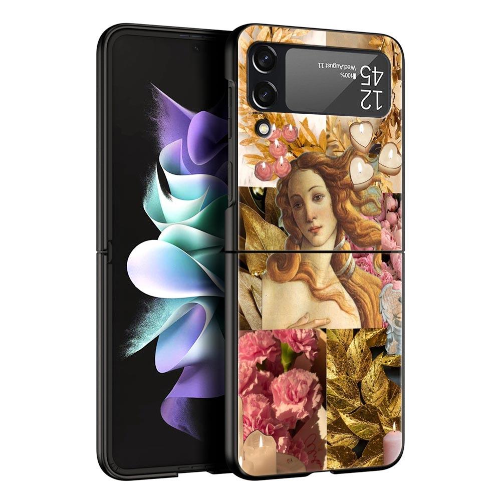 ART esthetische collage Venus Telefoonhoesje Voor Samsung Galaxy Z Flip3 Flip4 Flip5 Hoesje Shell Voor Z Flip 3 4 5 6 7 Harde Vouwbare Cover