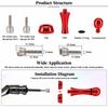 Threaded Fishing Reel Stabilizer Rod Aluminum Alloy Fishing Reel Balance Bar  Fishing Accessory
